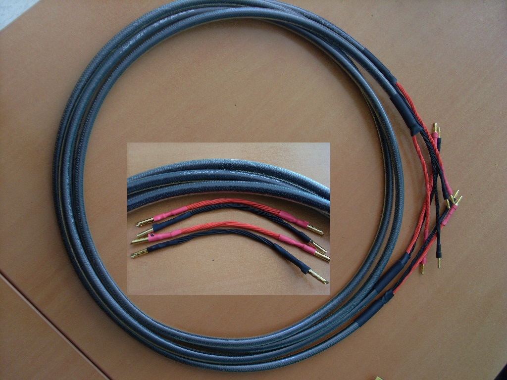 Silent wire LS16 speaker cables with jumpers LS16